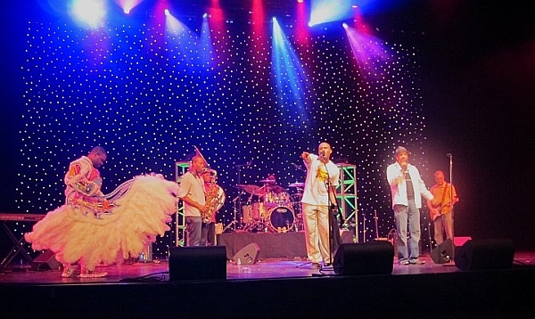 Glen David Andrews performing at Houston's Juneteenth Celbration.