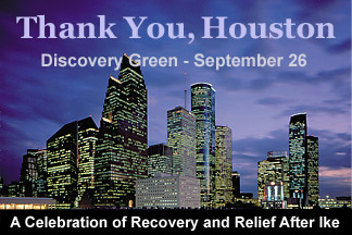 Thank You, Houston, September 13 at Discovery Green